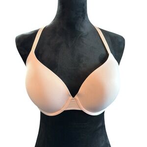 Victoria Secret Underwire Bra Sz 36D w/ adjustable straps Light Pink READ